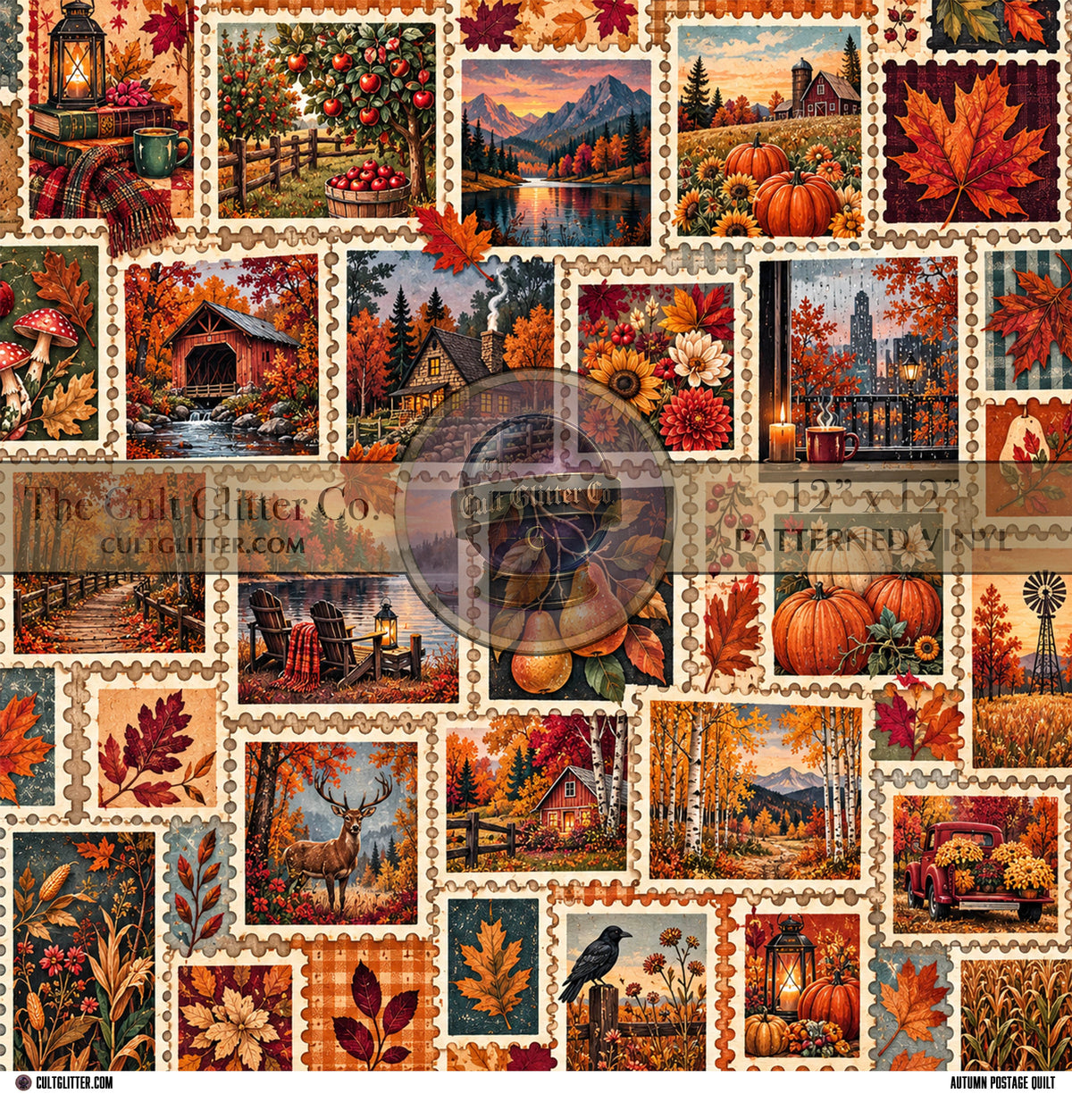 Autumn Postage Quilt - Vinyl