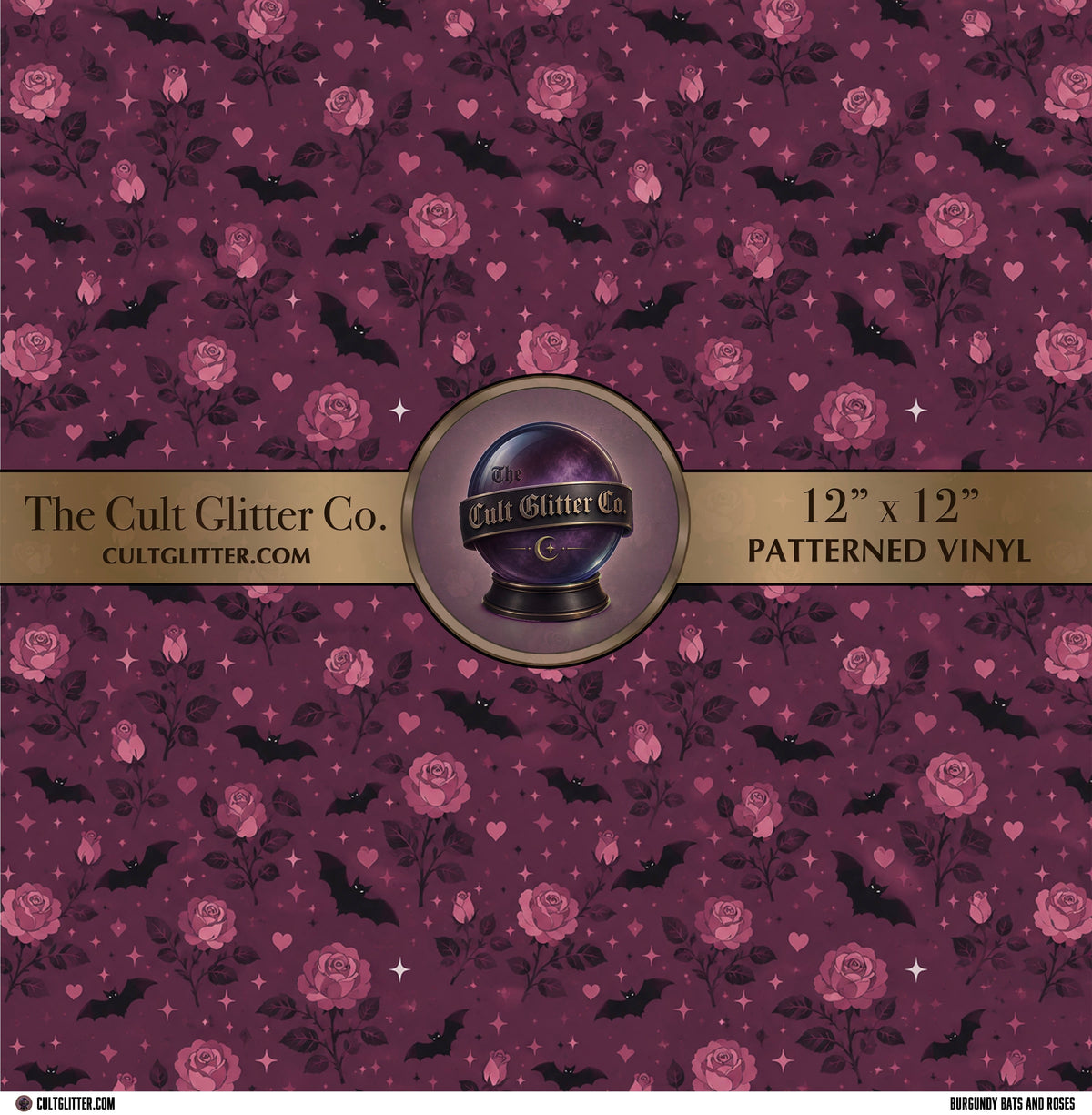 Burgundy Bats and Roses - Vinyl