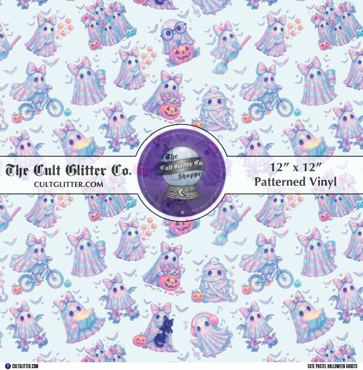 Cute Pastel Halloween Ghosts - Vinyl