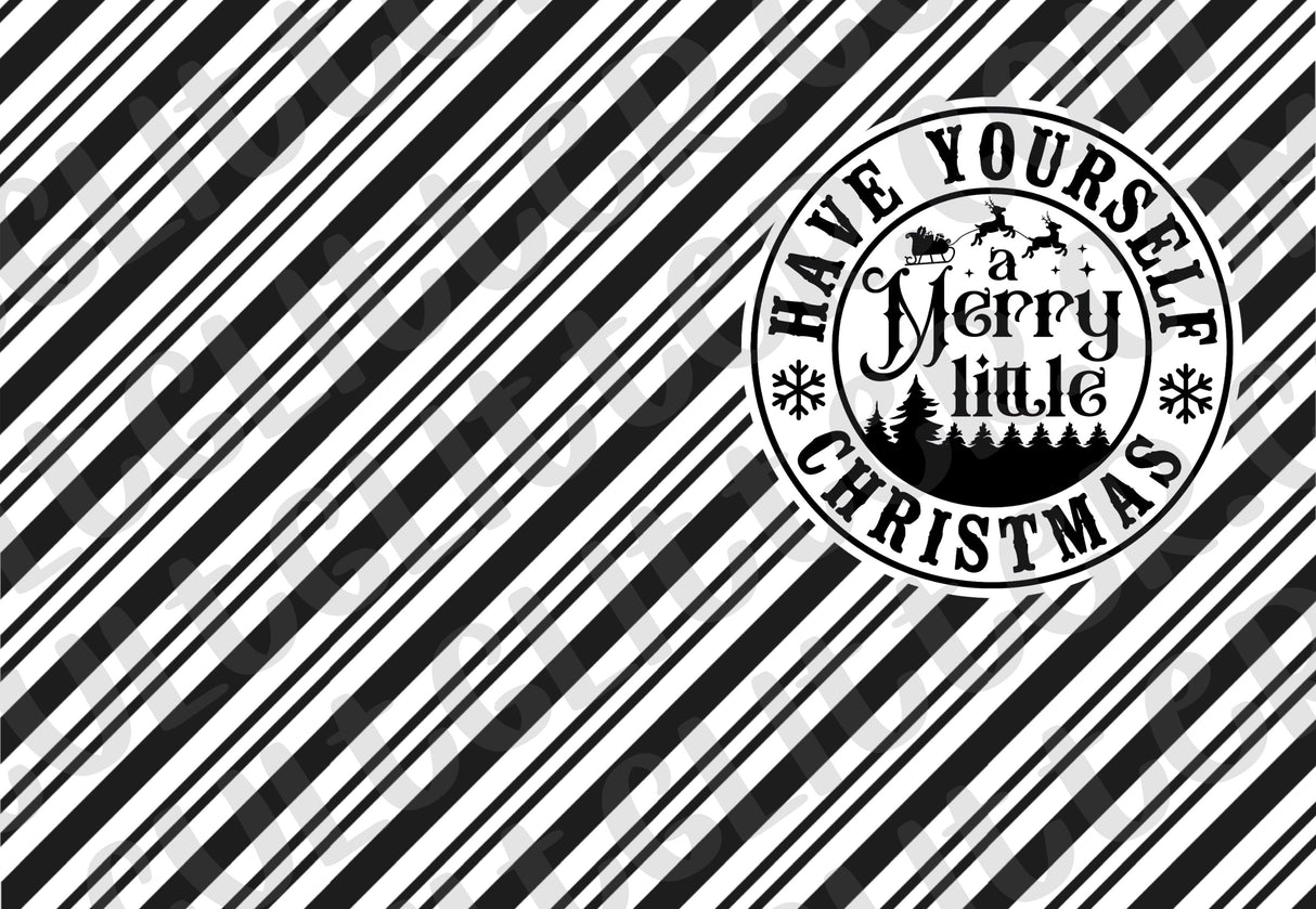 Candy Cane Christmas Tumbler Template