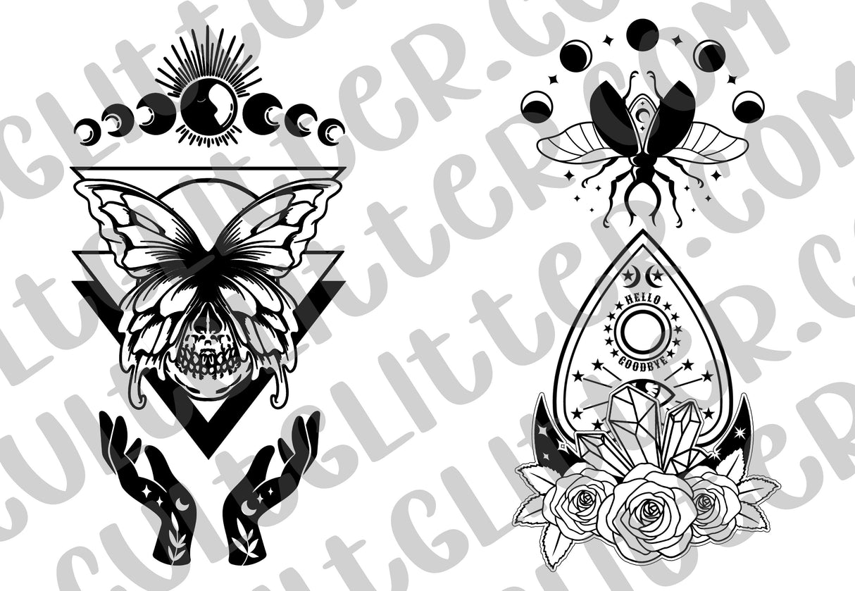 Celestial Crystal Planchette Tumbler Template