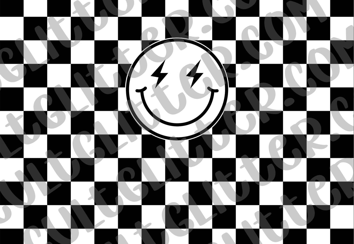 Checkered Smiley Template