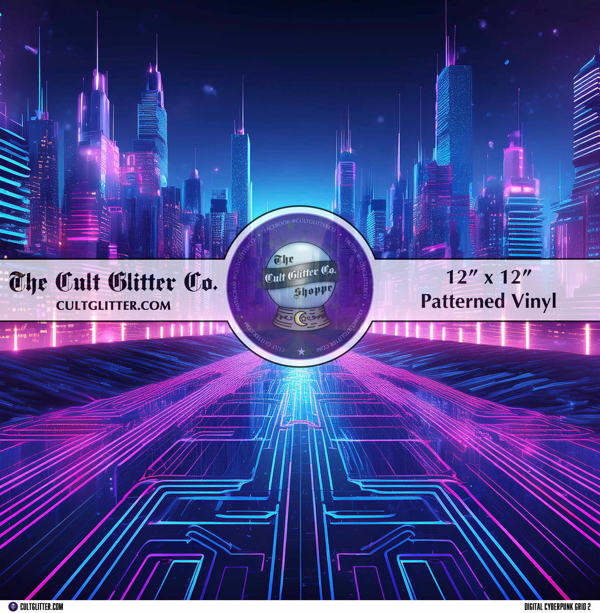 Digital Cyberpunk Grid 2 - Vinyl