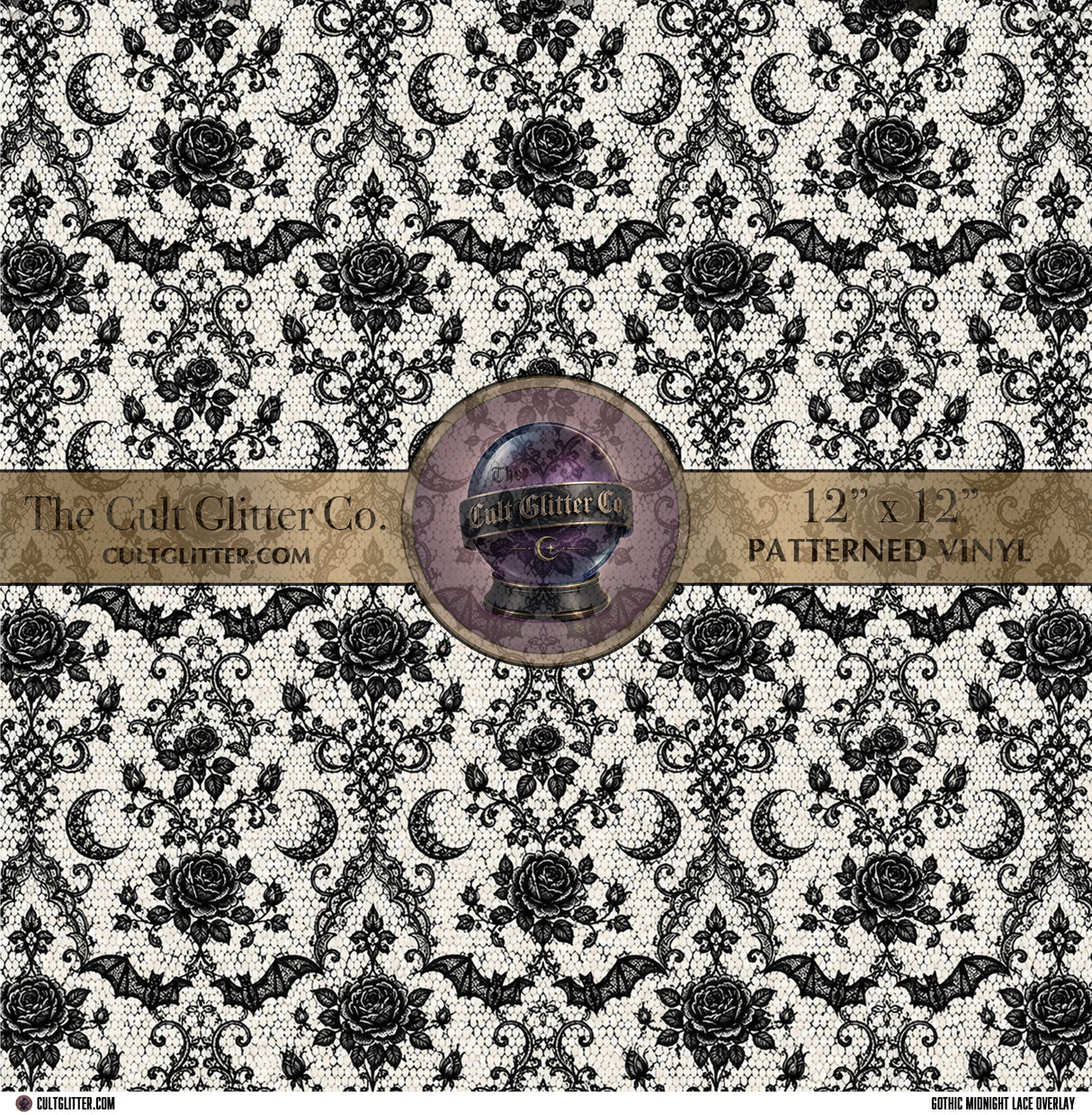 Gothic Midnight Lace Overlay - Vinyl
