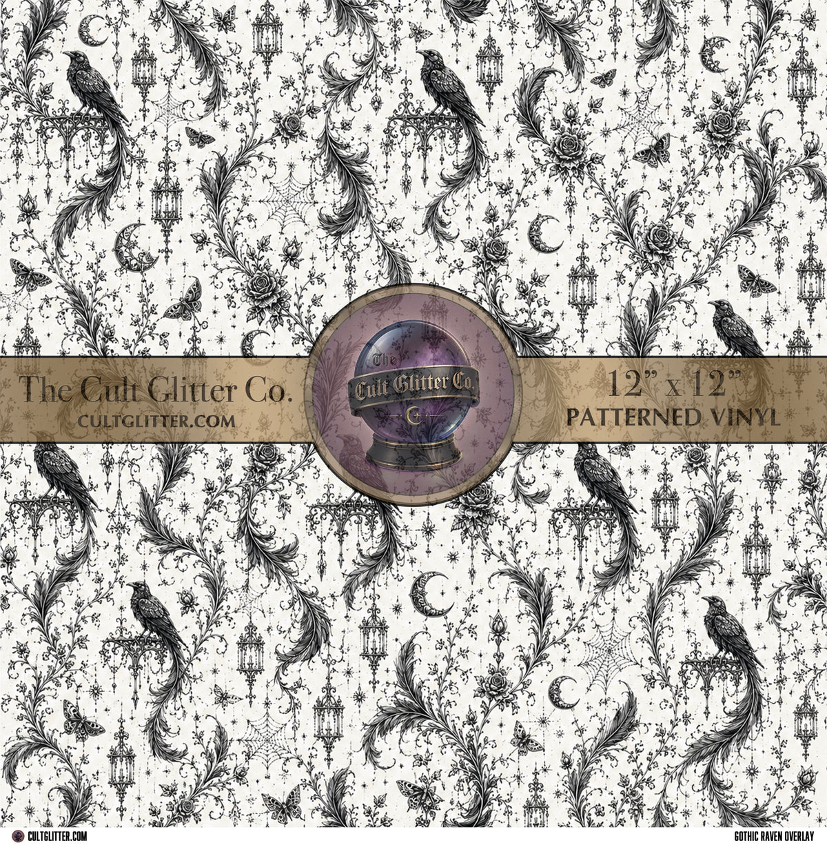 Gothic Raven Overlay - Vinyl