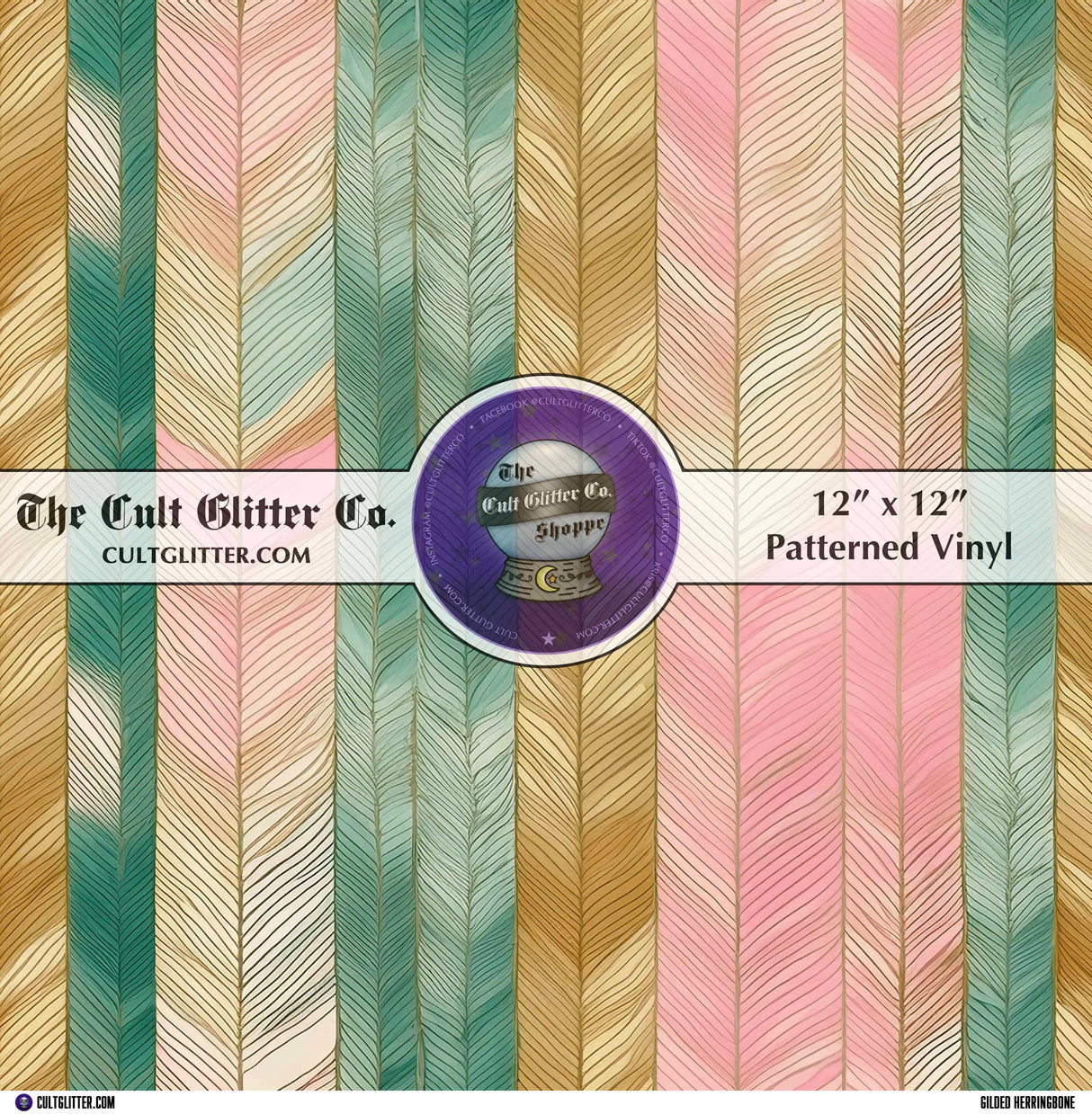 Gilded Herringbone - Vinyl