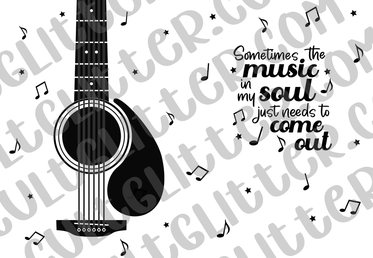 Guitar Tumbler Template