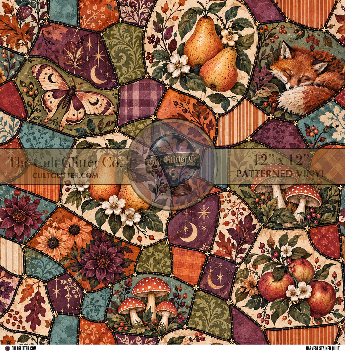 Harvest Stained Quilt - Vinyl