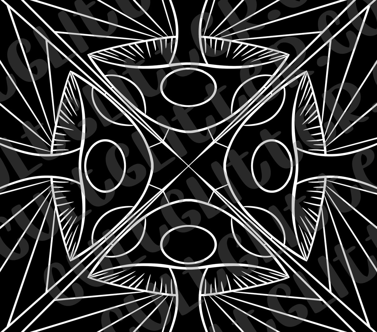 Kaleidoscope Mushrooms Template