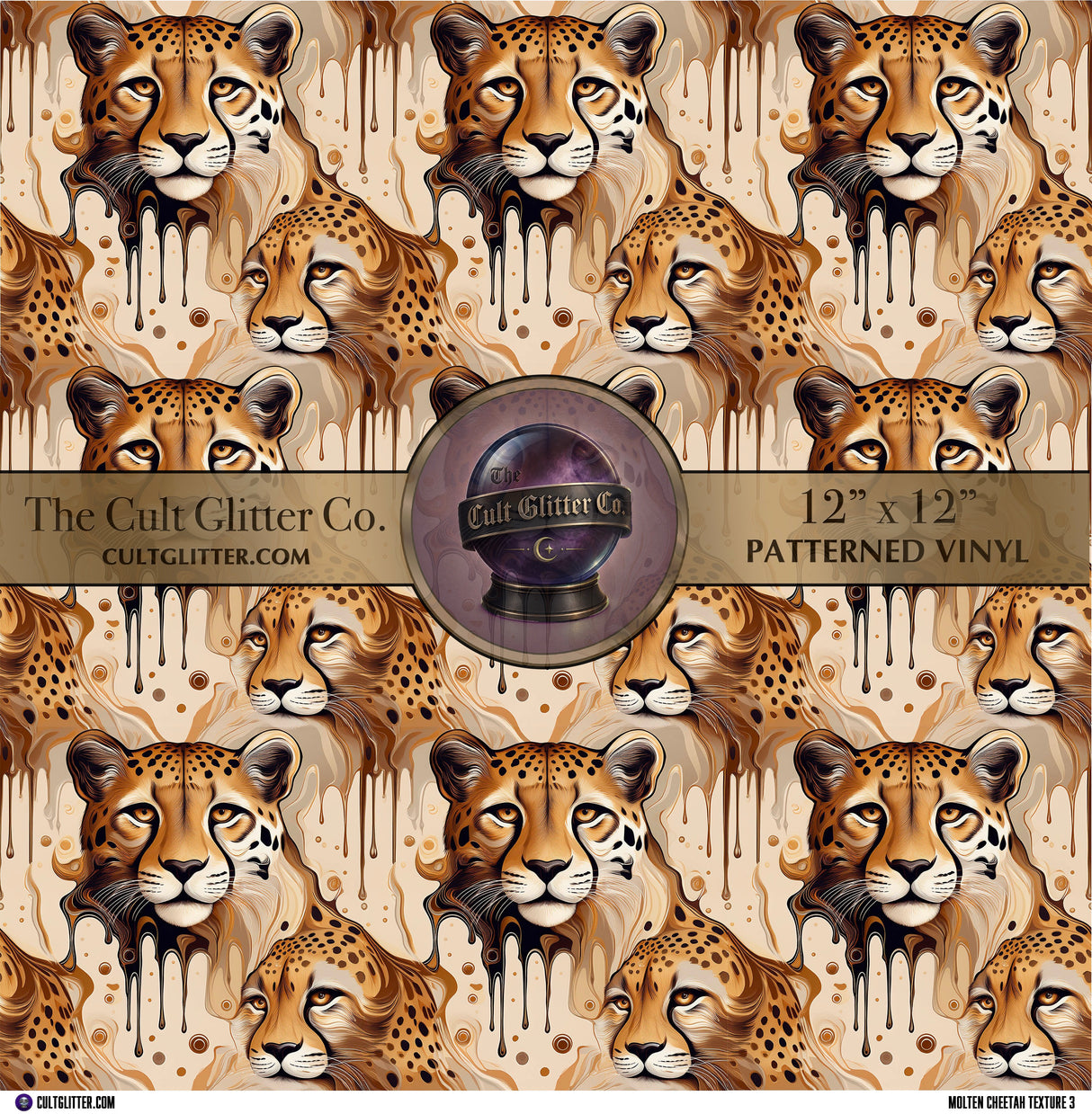 Molten Cheetah Texture 3 - Vinyl