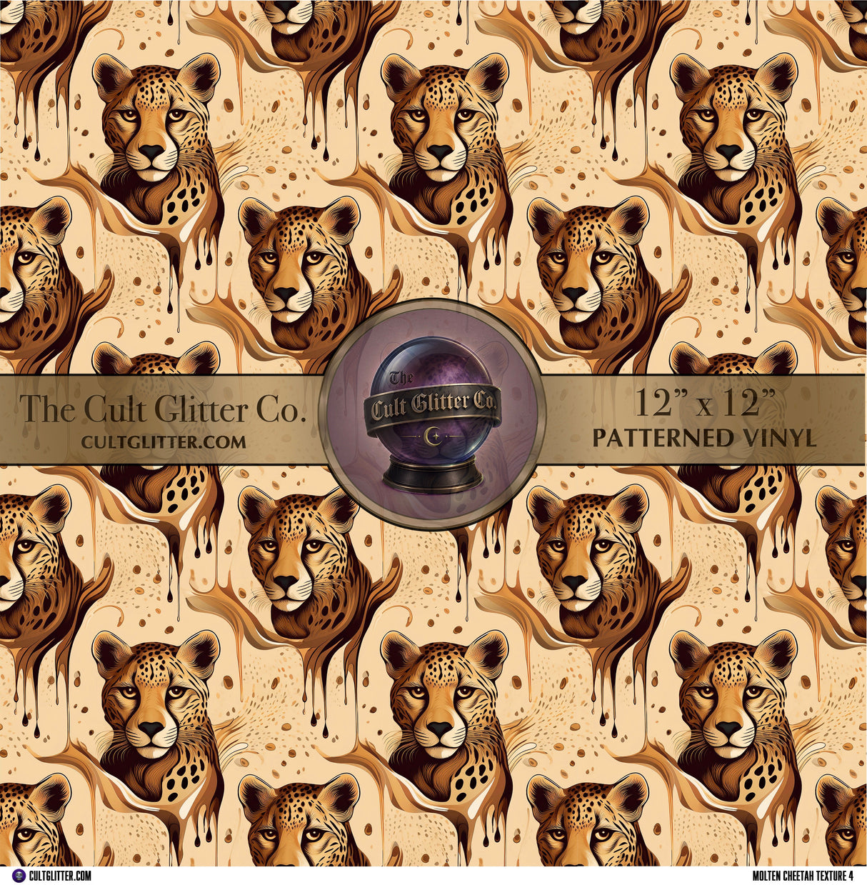 Molten Cheetah Texture 4 - Vinyl