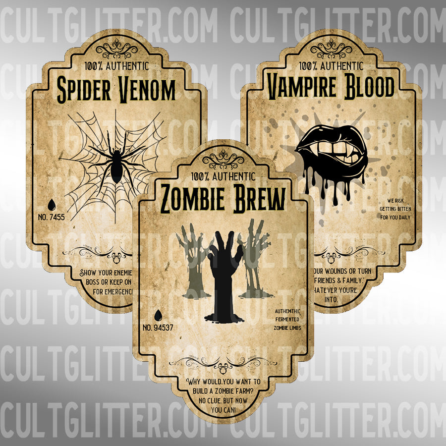Potion Label PNG Bundle 2