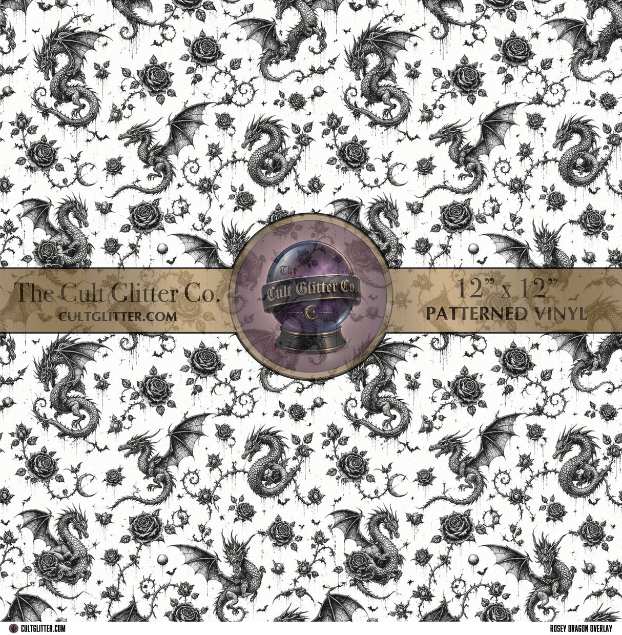 Rosey Dragon Overlay - Vinyl