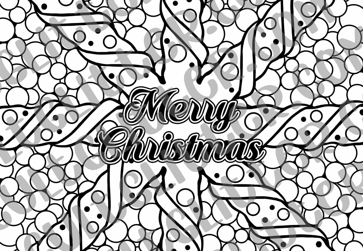 Radial Wreath Christmas Template