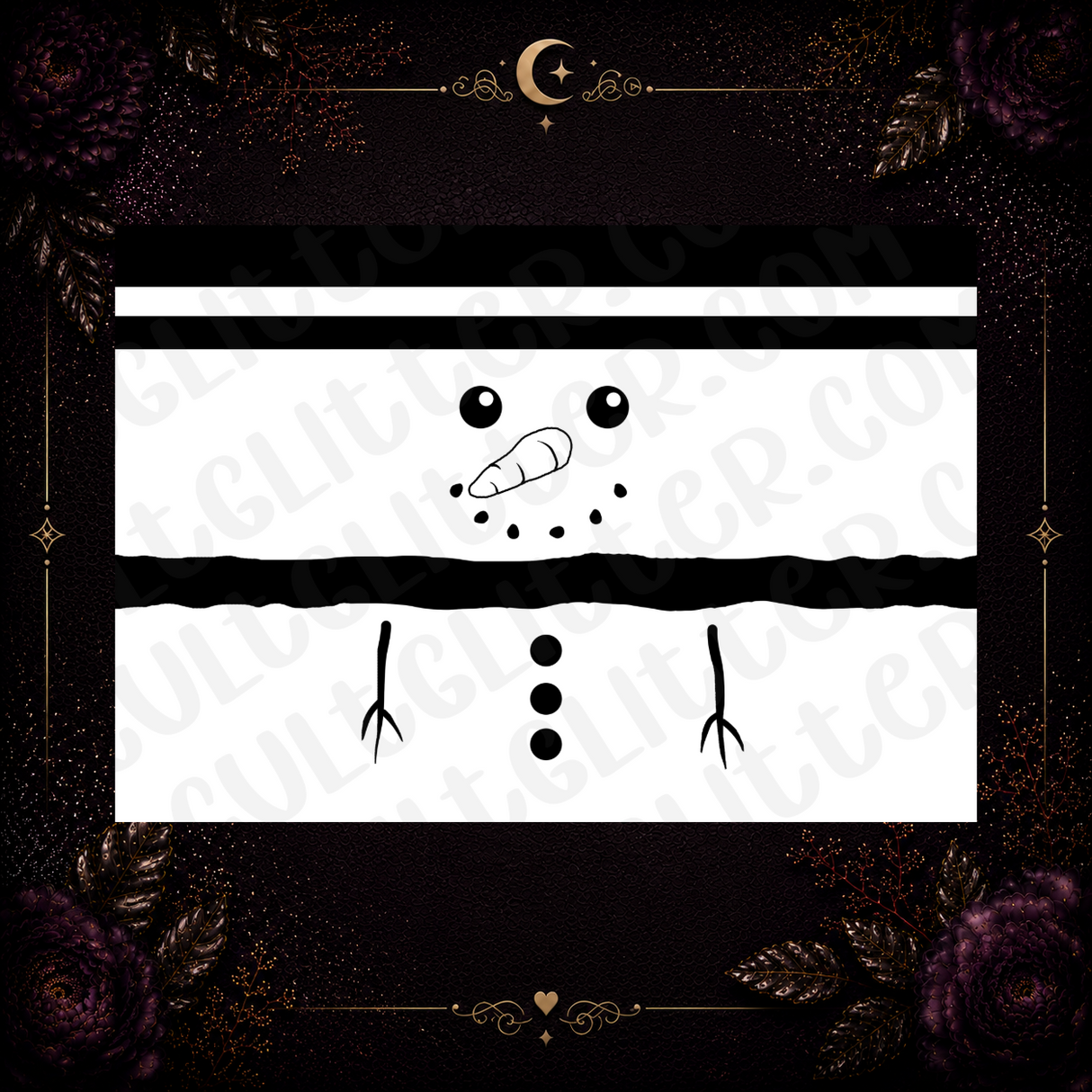 Snowman Tumbler Template