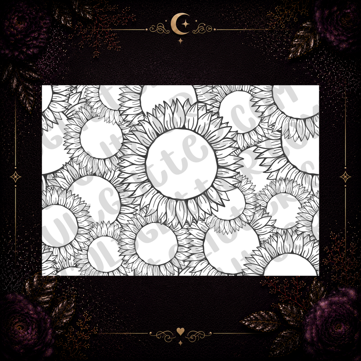 Sunflowers Tumbler Template