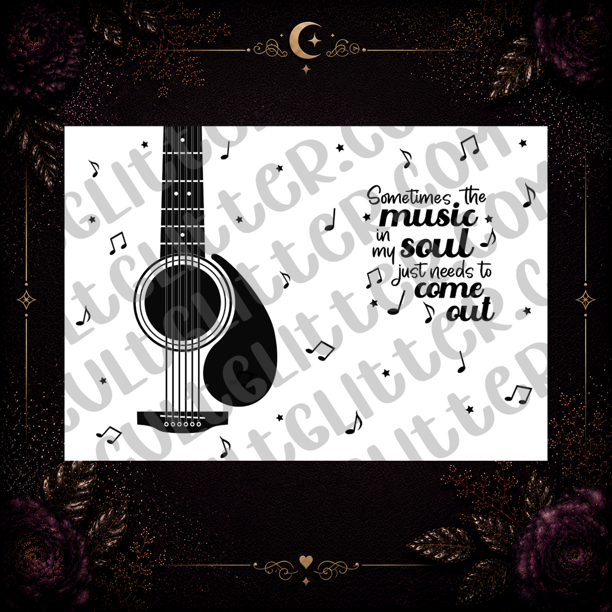 Guitar Tumbler Template