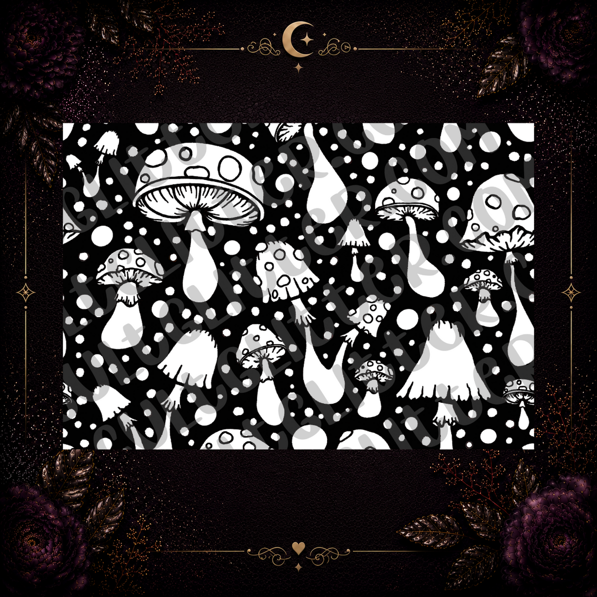 Playful Mushrooms Tumbler Template