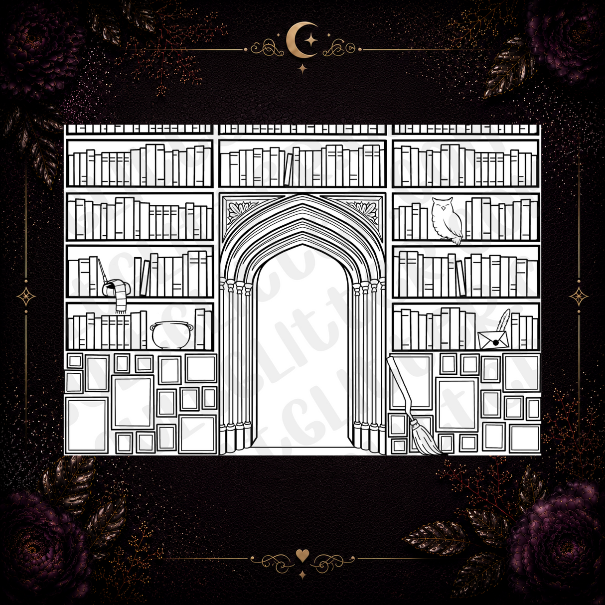 Wizards Library Tumbler Template