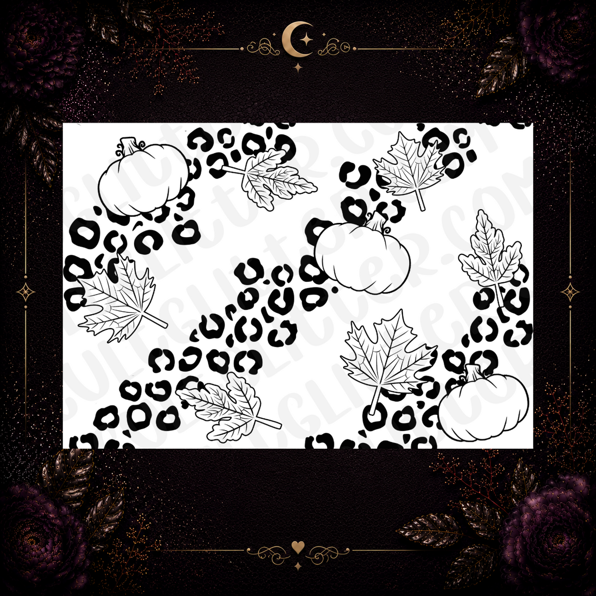 Fall Swirl Tumbler Template