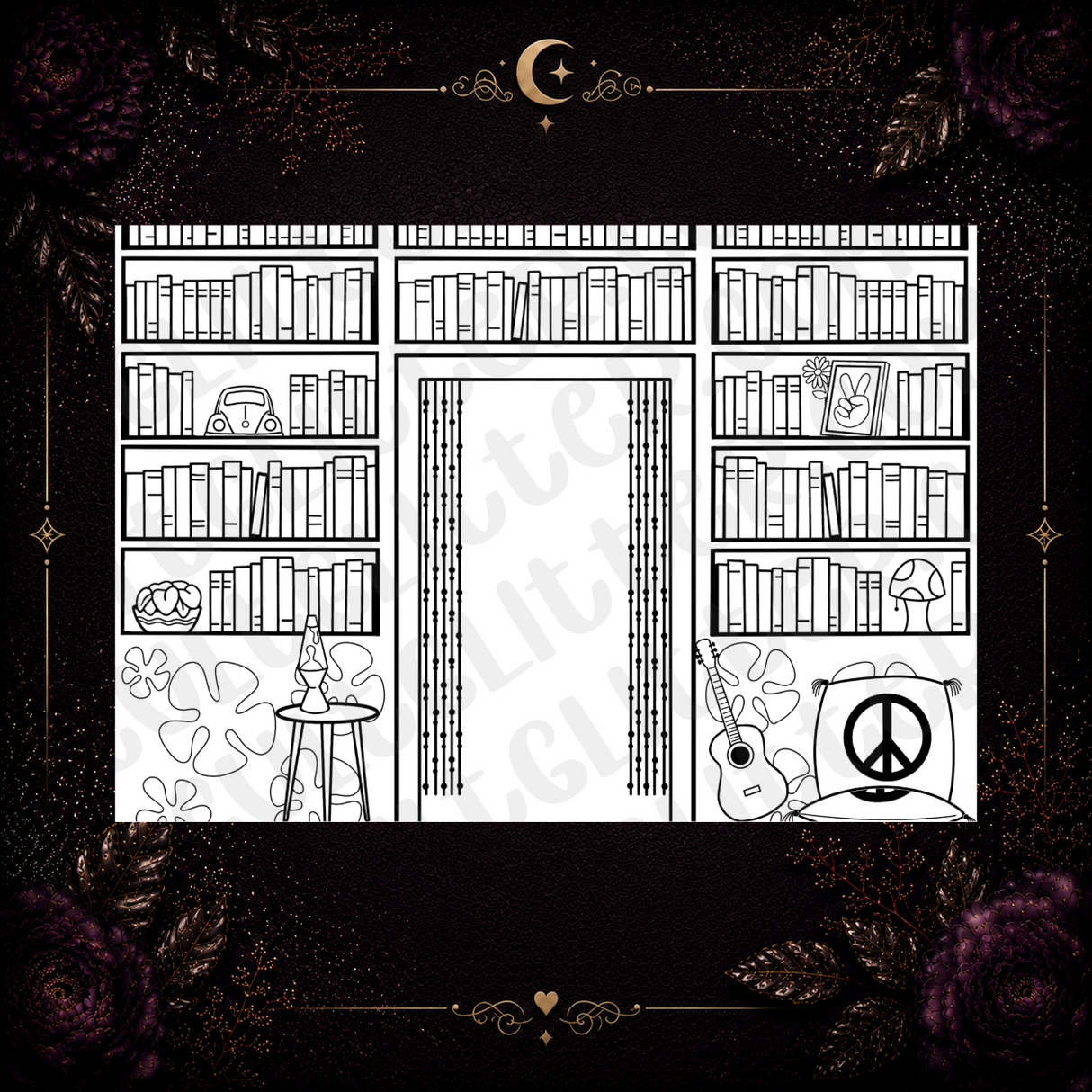 Trippy Hippie Library Tumbler Template