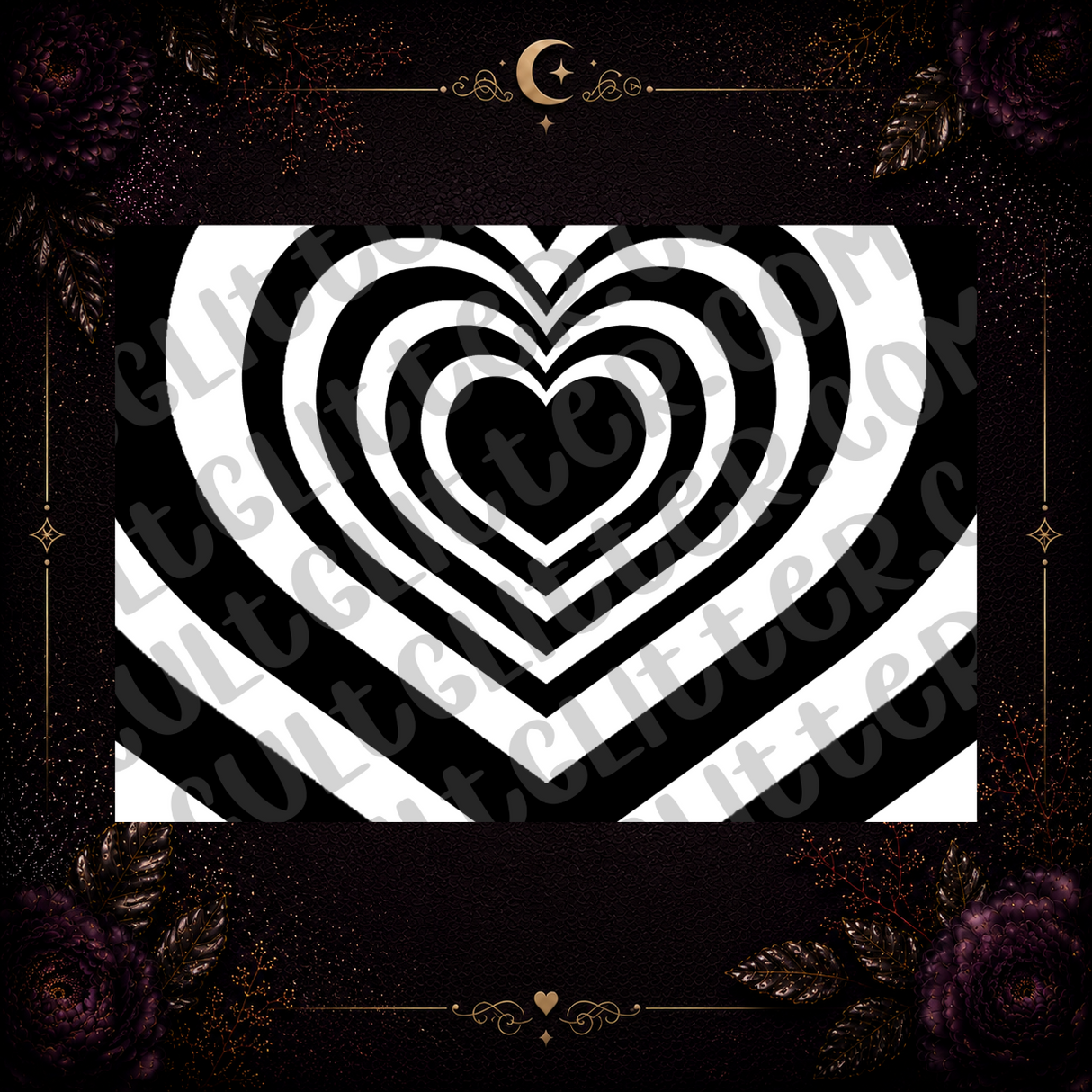 Heart Burst + Outline Tumbler Template