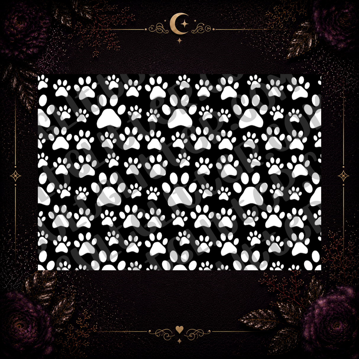 Paw Prints Tumbler Template