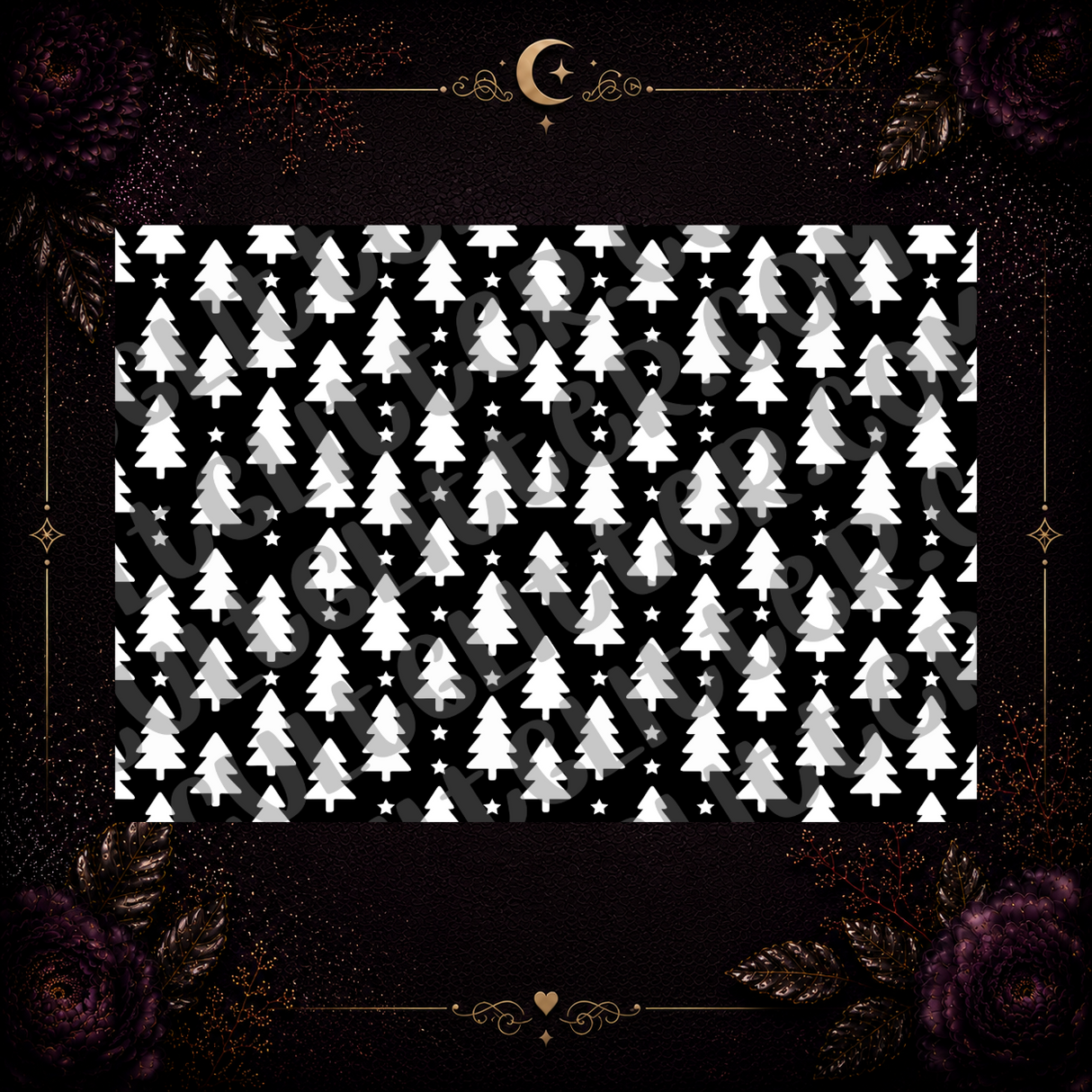 Christmas Trees and Stars Template