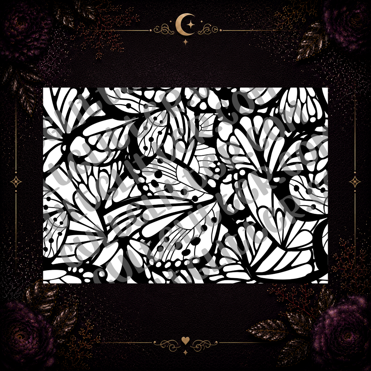 Butterfly Wing Tumbler Template