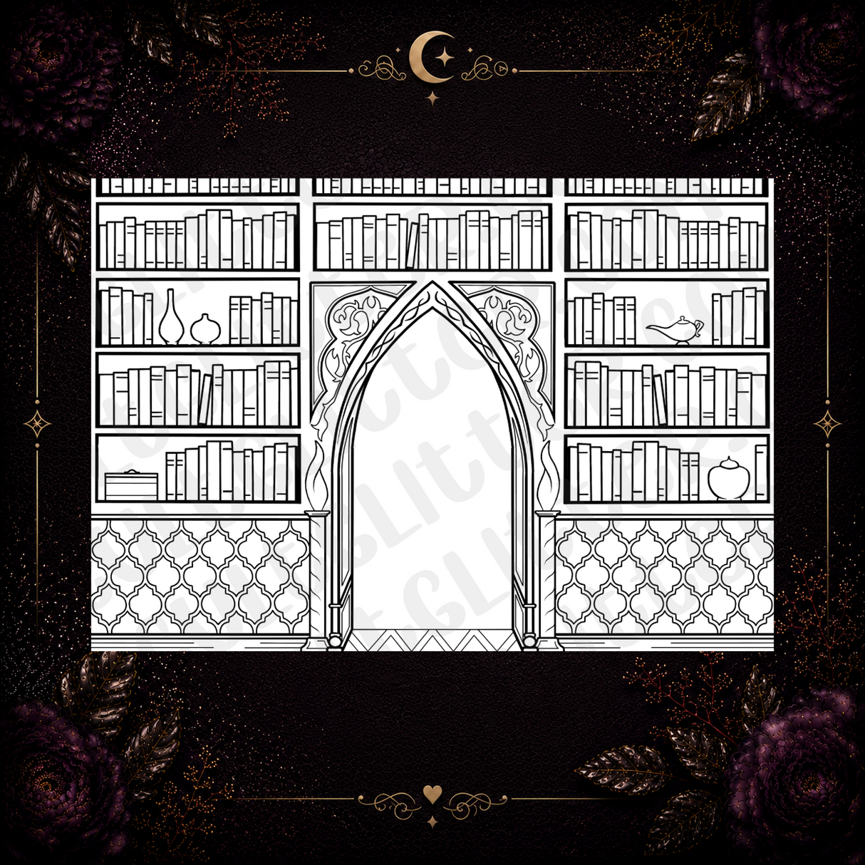 Moroccan Library Tumbler Template