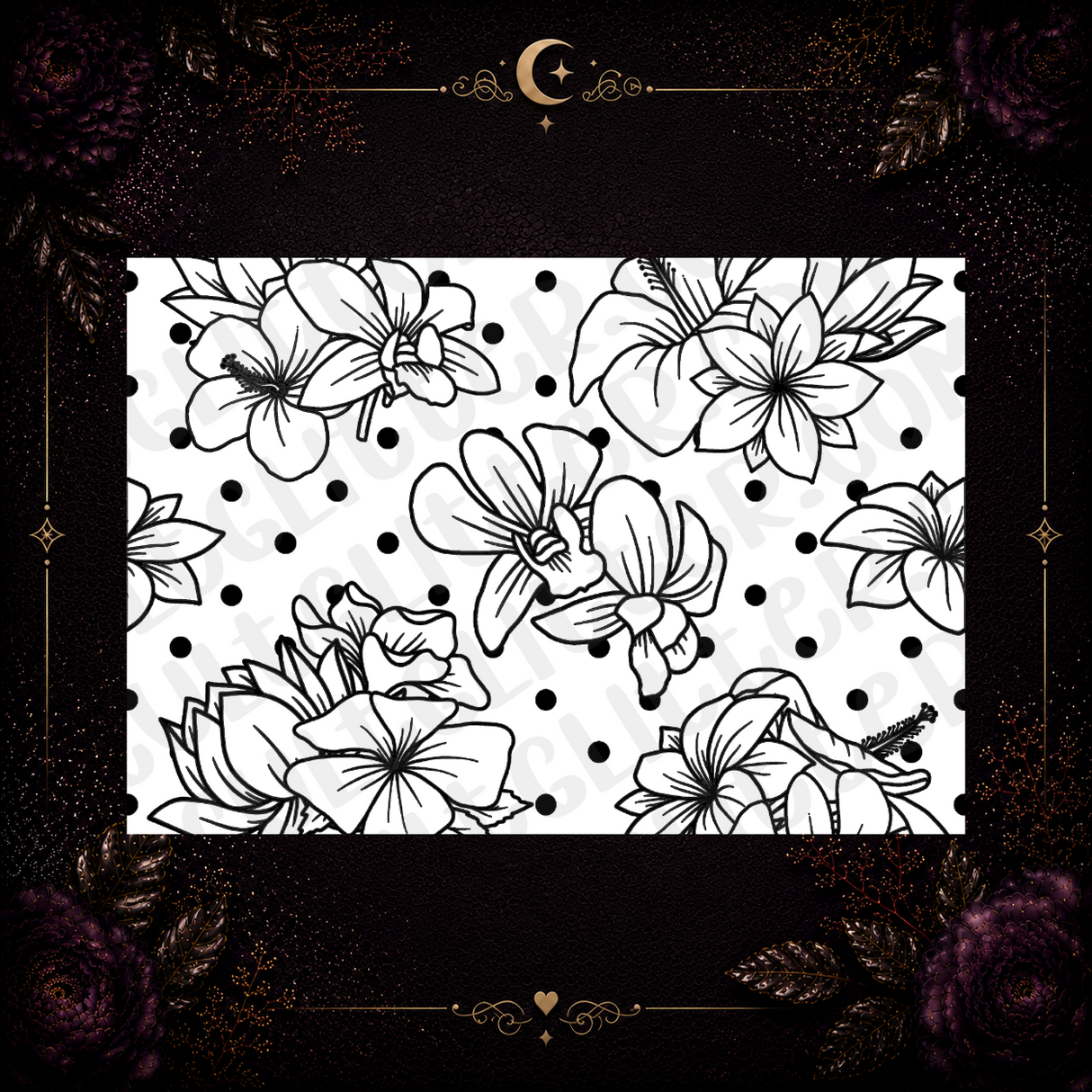 Polka Dot Florals Tumbler Template