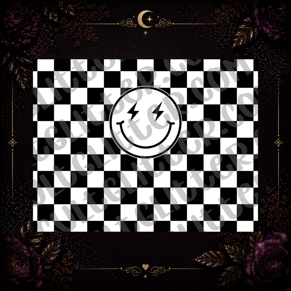 Checkered Smiley Template