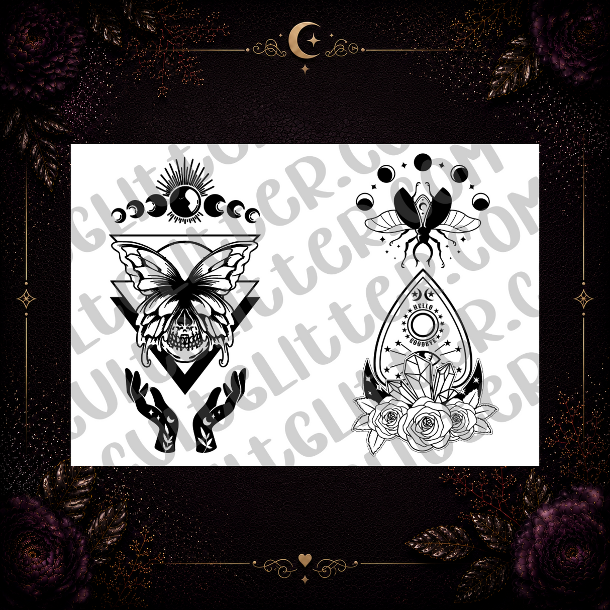 Celestial Crystal Planchette Tumbler Template