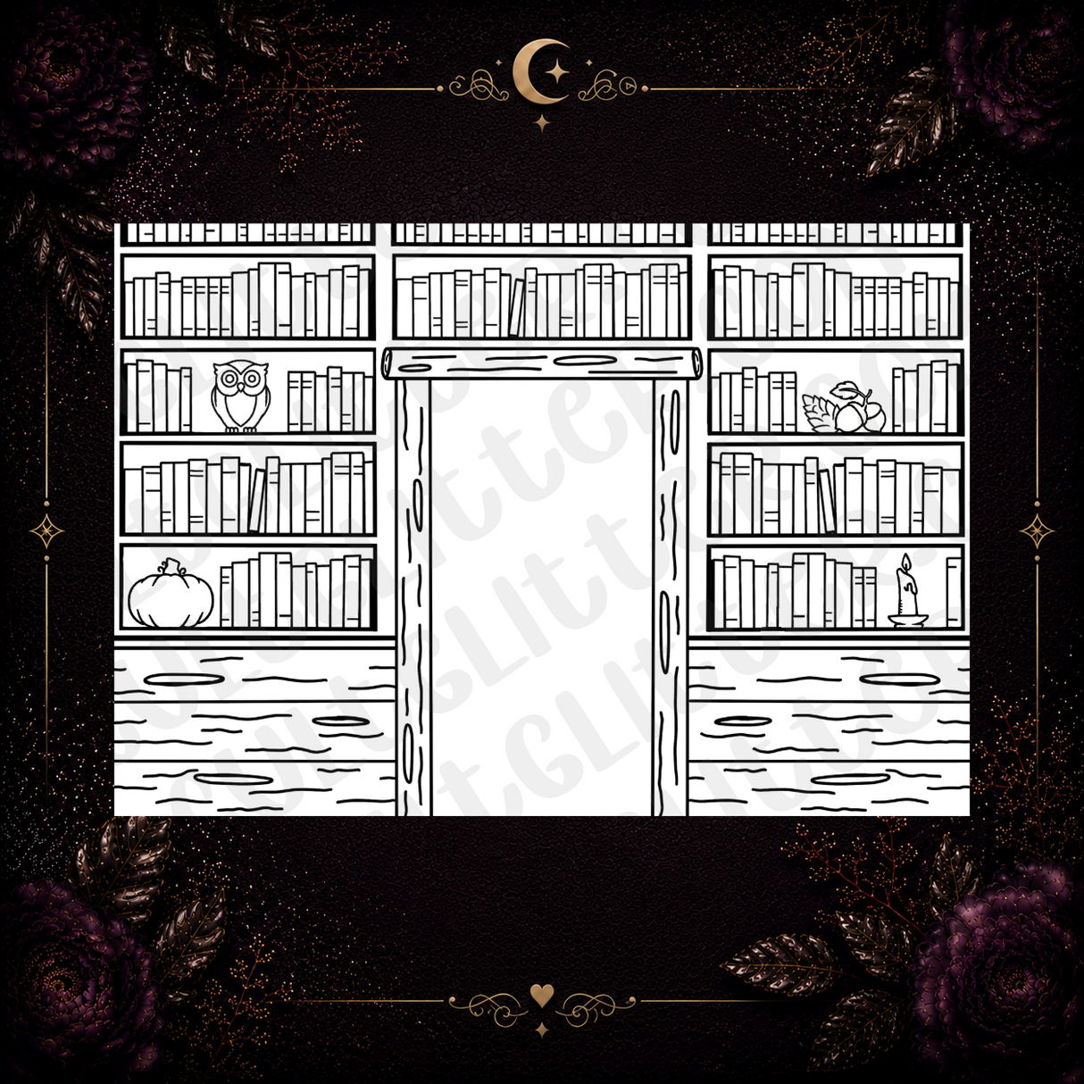 Fall Library Tumbler Template