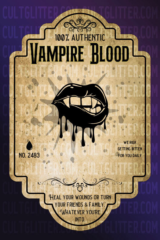 Vampire Blood Label PNG