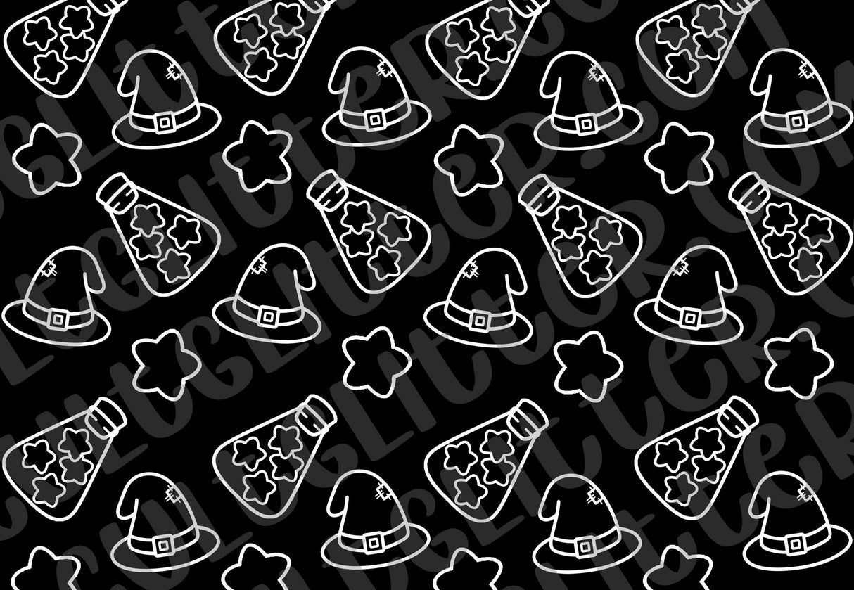 Witch Hats and Potions Template