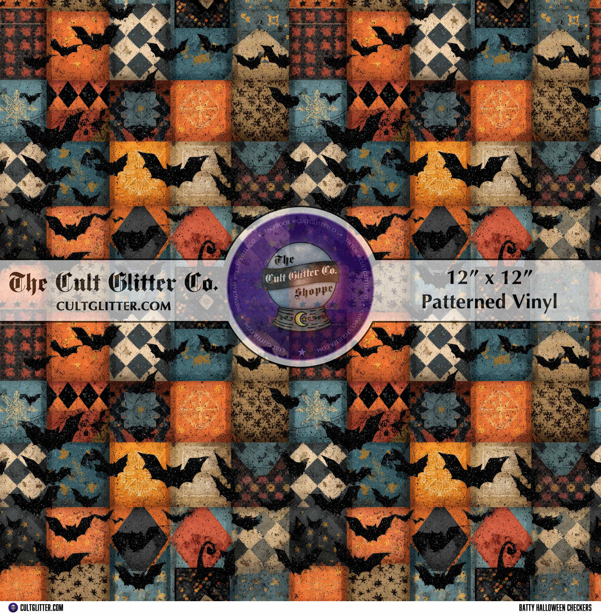 Batty Halloween Checkers - Vinyl