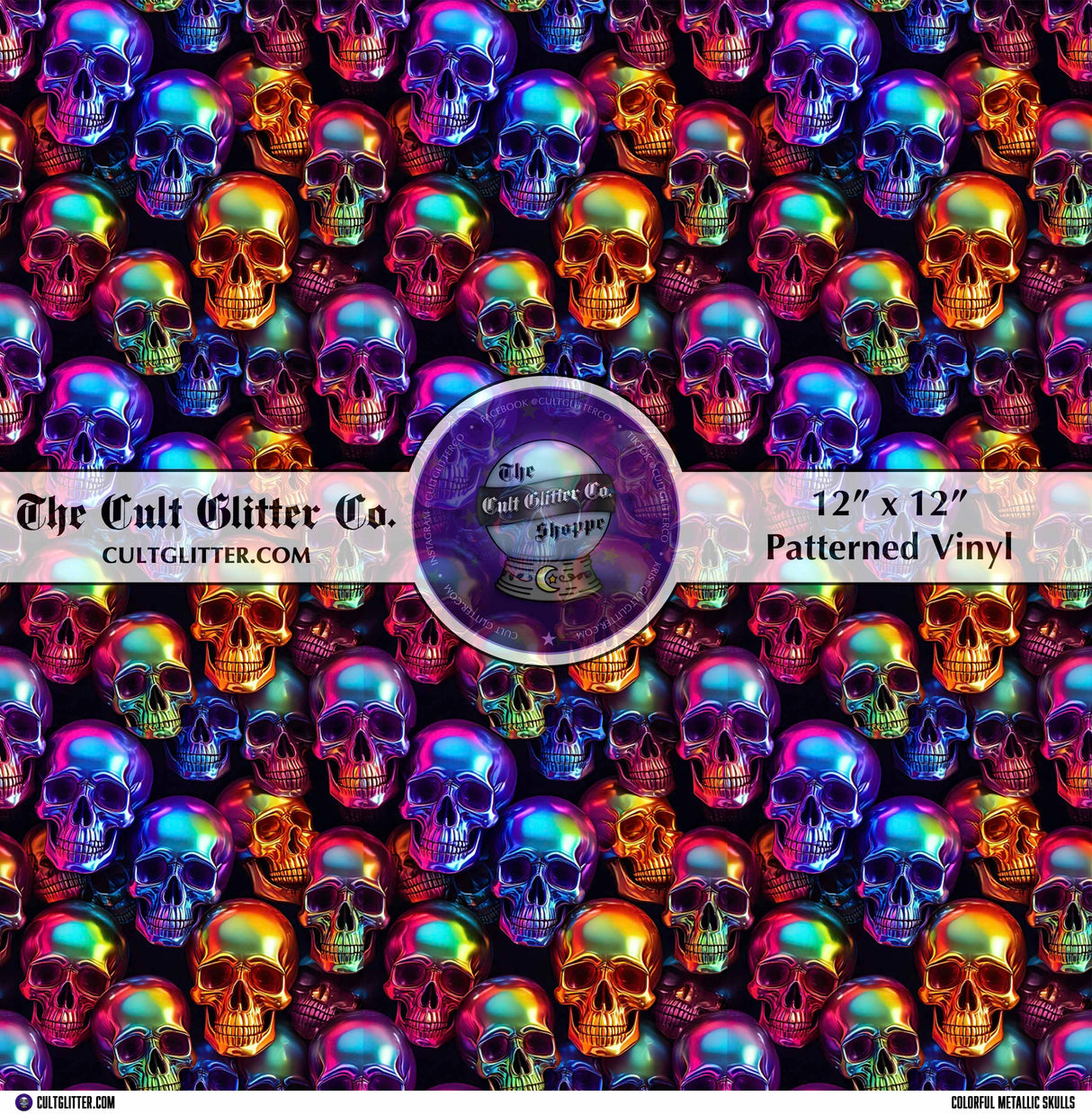Colorful Metallic Skulls - Vinyl