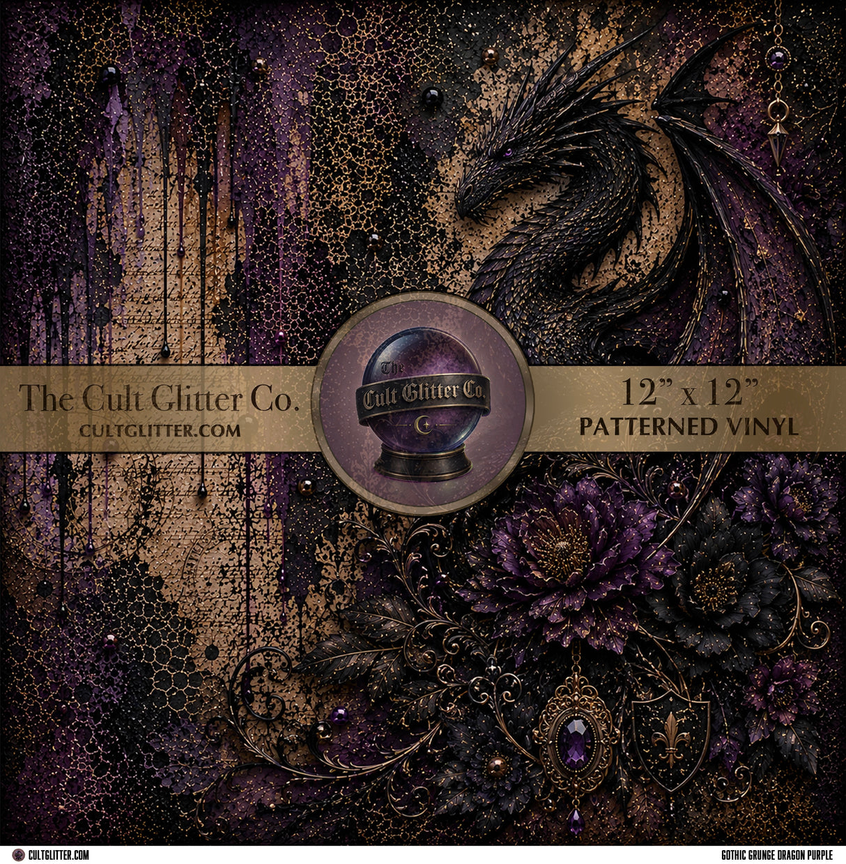 Gothic Grunge Dragon Purple - Vinyl