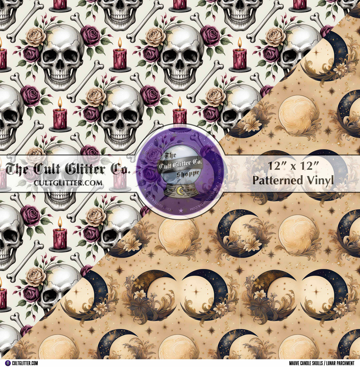 Mauve Candle Skulls / Lunar Parchment - Vinyl