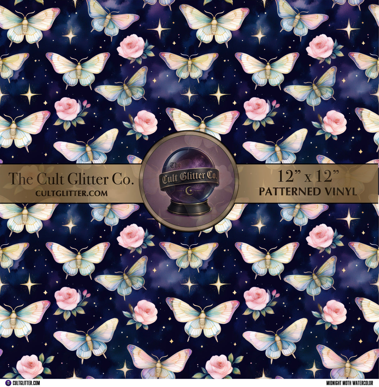 Midnight Moth Watercolor - Vinyl