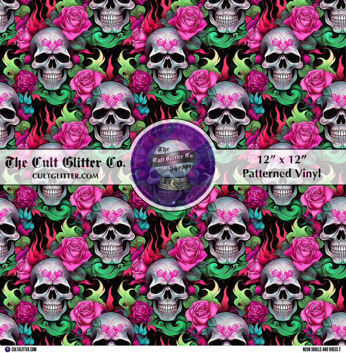 Neon Skulls and Roses 2 - Vinyl