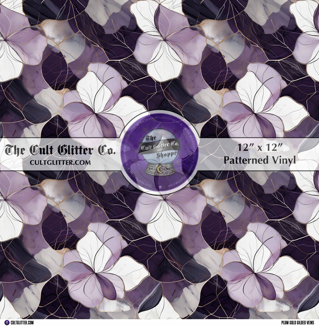 Plum Gold Gilded Veins - Vinyl