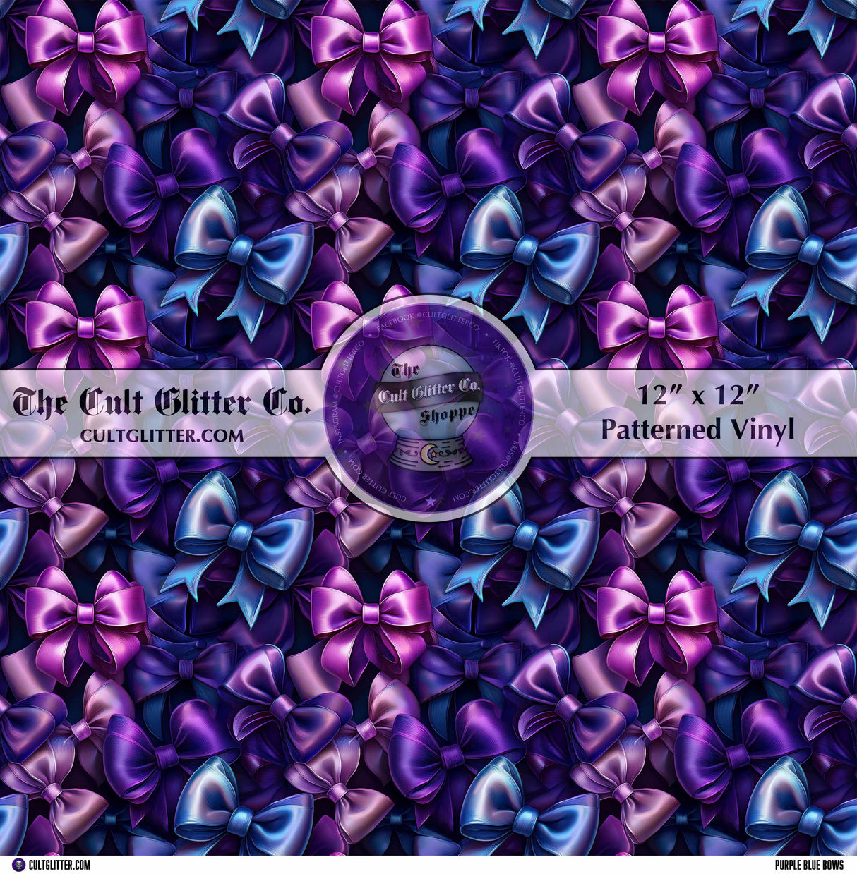 Purple Blue Bows - Vinyl