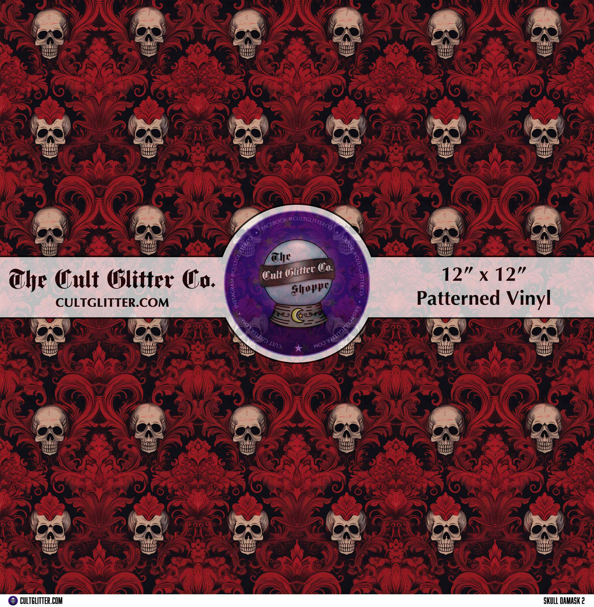 Skull Damask 2 - Vinyl