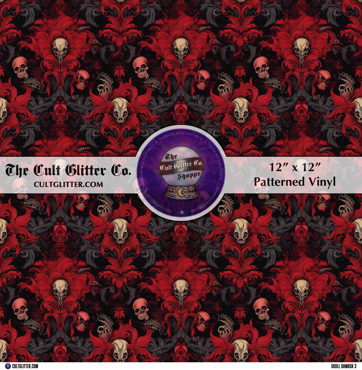 Skull Damask 3 - Vinyl