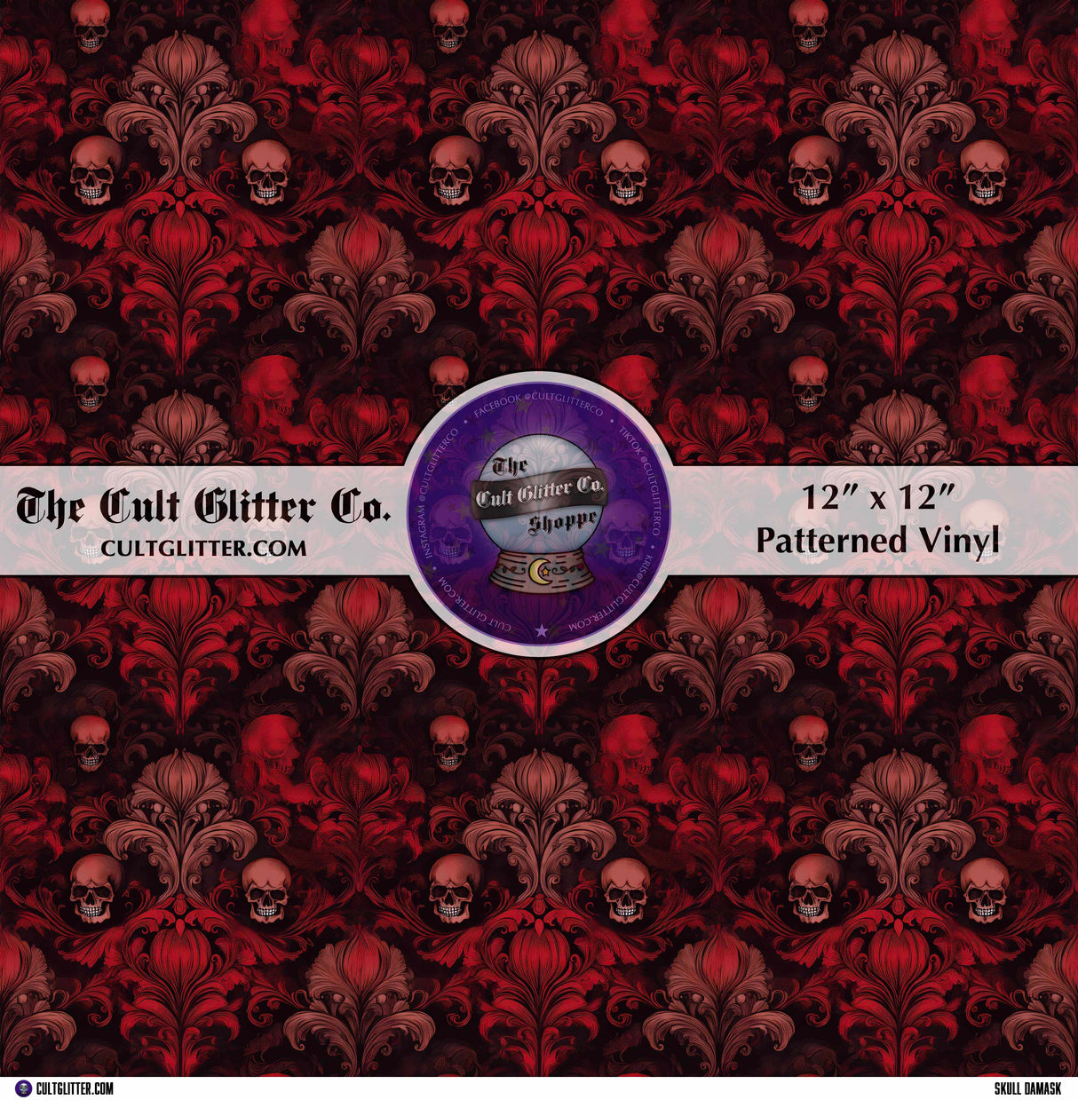 Skull Damask - Vinyl