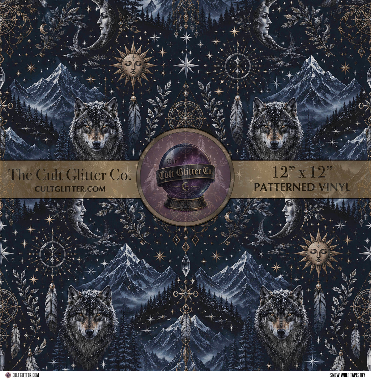 Snow Wolf Tapestry - Vinyl
