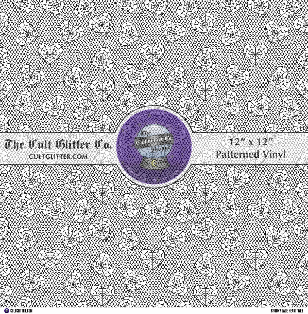 Spooky Lace Heart Web - Vinyl