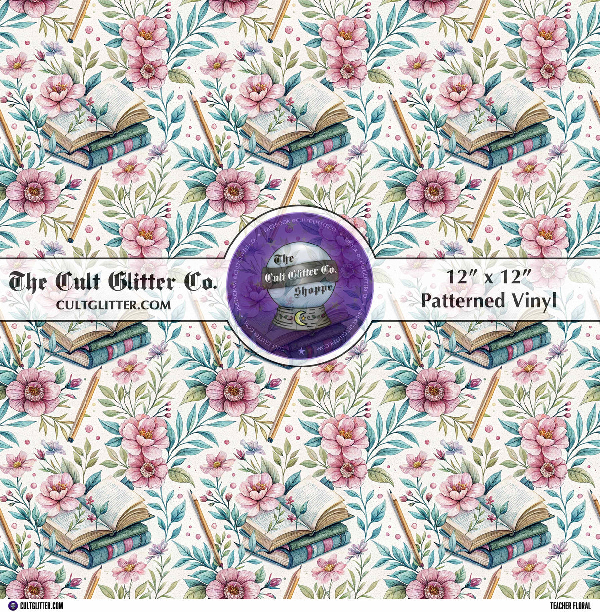 Teacher Floral - Vinyl